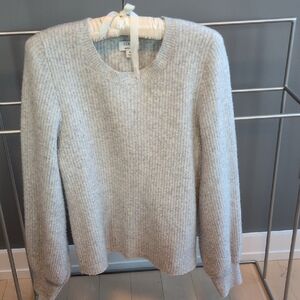 J. Crew Women's Light Gray Crew Neck Sweater